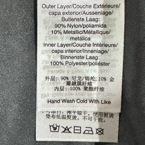 DKNY NWT Sequin Mesh Overlay Crewneck Top Gunmetal Grey Small Dolman Sleeves - Picture 10 of 16